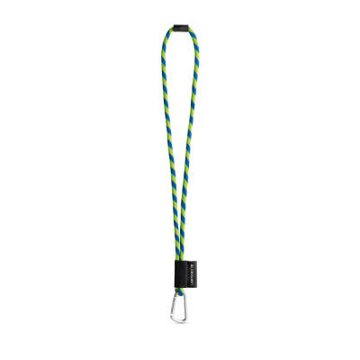 SET Lanyard TUBE Long (Ø 7 mm) with D-shape carabiner 55 mm and safety lock Ø 7 mm